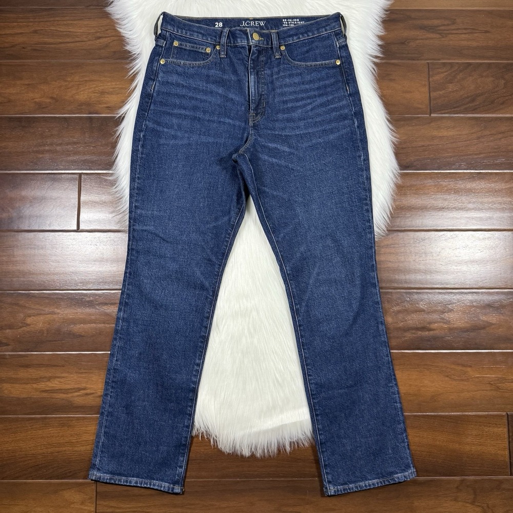 J. Crew Women's Size 28 Dark Wash 96 Straight Leg Denim Jeans CC604